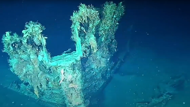 A photo believed to show the shipwreck of San Jose Galleon.