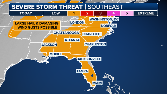 This graphic shows the severe weather threat for Thursday, June 26, 2025.