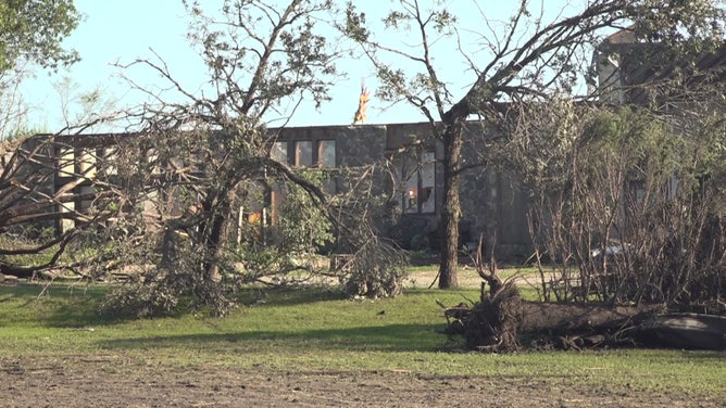 Tornado damage near Enderlin, N.D.