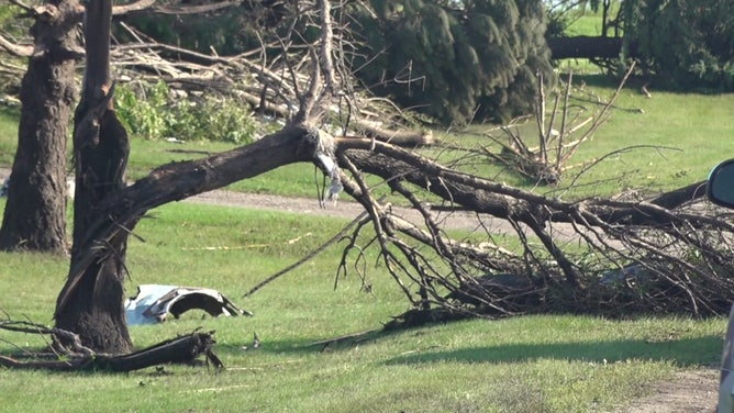 Tornado damage near Enderlin, N.D.