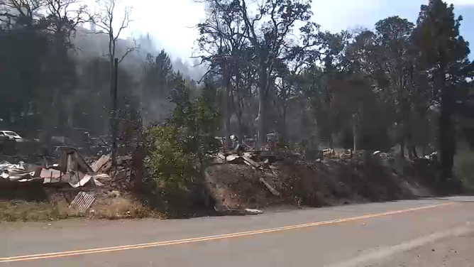 Damage caused by Rowena Fire in northern Oregon.