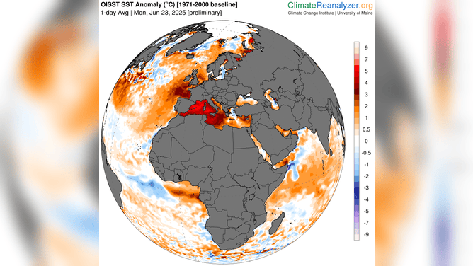 SST Anomaly map as of June 23, 2025.