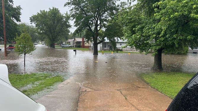 Flash flooding in Central Kansas.
