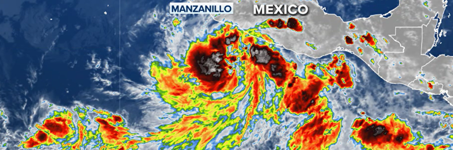 Tropical Storm Warnings expanded along Mexican as Dalila passes offshore