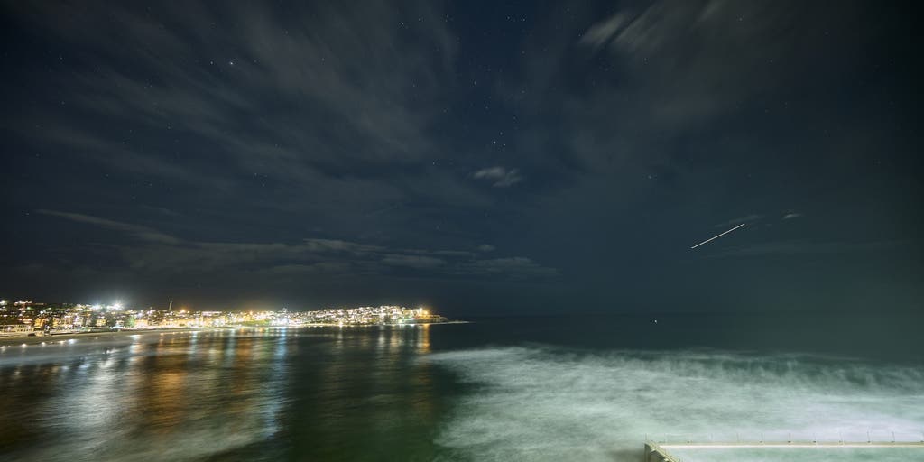 Meteor Shower Night Sky