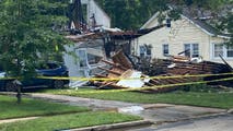 New Jersey home bursts into flames after reported explosion amid torrential flash flooding