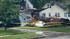 New Jersey home bursts into flames after reported explosion amid torrential flash flooding