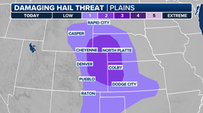 Great Plains faces threat of severe thunderstorms early this week