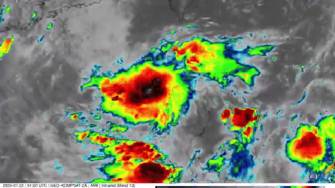 Satellite animation of Tropical Storm Co-may (Emong) across the northern Philippines.