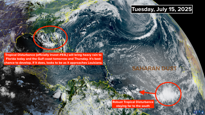 An area of disturbed weather offshore of the Southeast coast is going to turn into a problem for the Florida Peninsula this week