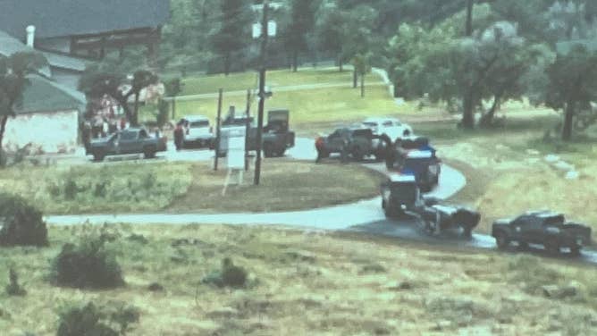 Texas Game Wardens enter Camp Mystic to help with evacuations.