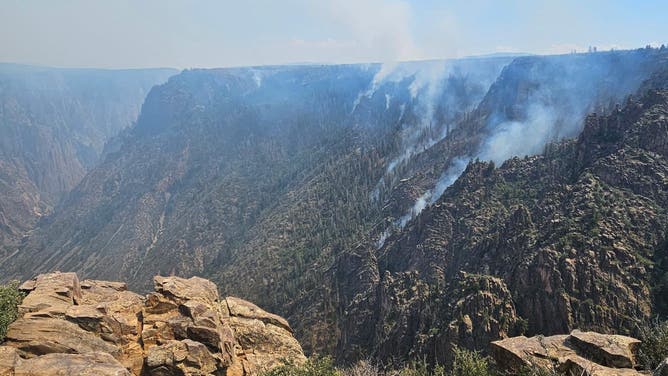The South Rim Fire at Black Canyon of the Gunnison National Park.