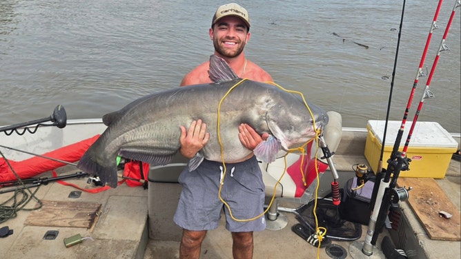 Wally Klein landed a colossal 86.8-pound blue catfish that truly put his fishing and 