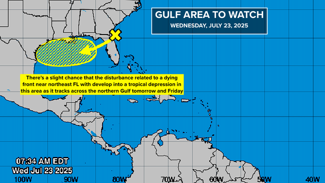 The National Hurricane Center has picked up on the weak disturbance we've been following.