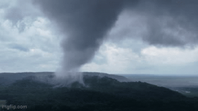A tornado was spotting ripping through homes on drone footage Wednesday afternoon in Sauk City, WI.