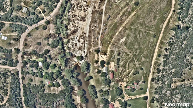 Photo shows damage to Camp La Junta in Kerr County after flooding.