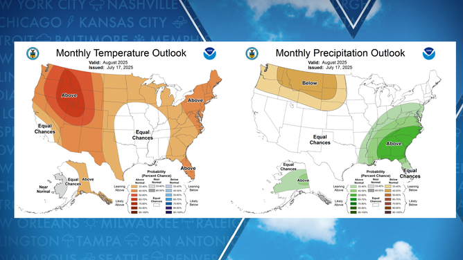 August temperature and precipitation outlook