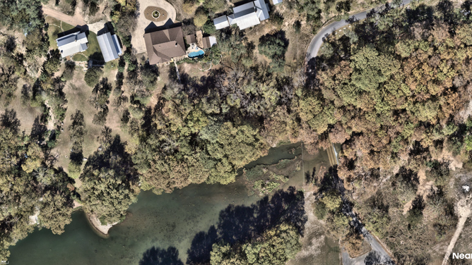 A photo before deadly flooding in Ingram, Texas.