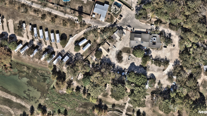 A photo showing an area in Kerrville before flooding.