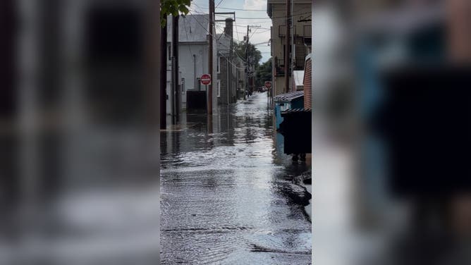 Severe storms bring wind damage and flooding to Carlisle, Pennsylvania Monday, June 30, 2025.