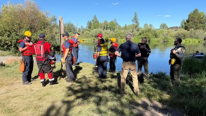 Rescue operations in Deschutes County Oregon after six individuals went over Dillon Falls Saturday, July 19, 2025.
