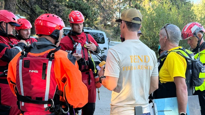 Rescue operations in Deschutes County Oregon after six individuals went over Dillon Falls Saturday, July 19, 2025.