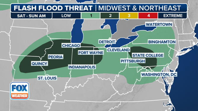 Saturday Flash Flood Risk