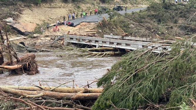 INGRAM, TEXAS JULY 5: The Cade Loop off Texas State Highway 39 is shown in Ingram, Saturday, July 5, 2025. (Jason Fochtman/Houston Chronicle via Getty Images)