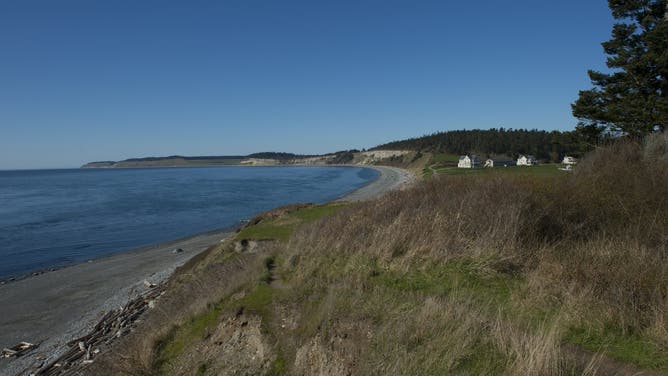 UNITED STATES - 2013/01/01: Beach at Fort Casey State Park on Whidbey Island, Washington State, United States.