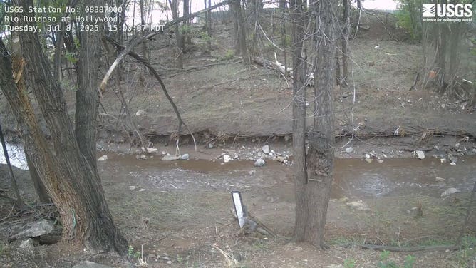 Rio Ruidoso at 3 p.m., before the flooding hit.