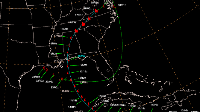 Hurricane Ivan path September 2-24, 2004