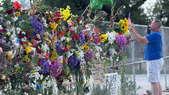 A vigil for the Kerrville, Texas flooding victims on July 10, 2025.