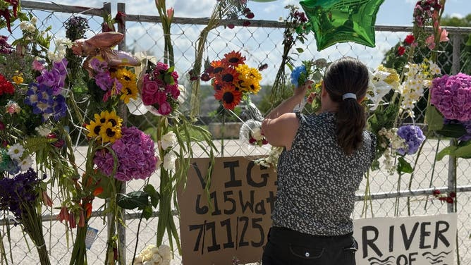 A vigil for the Kerrville, Texas flooding victims on July 10, 2025.