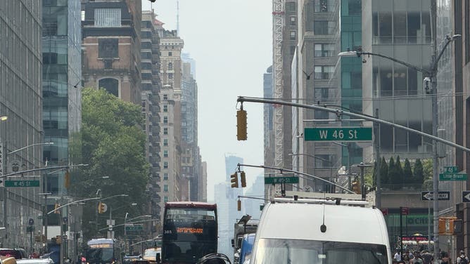 Smoky skies in New York City