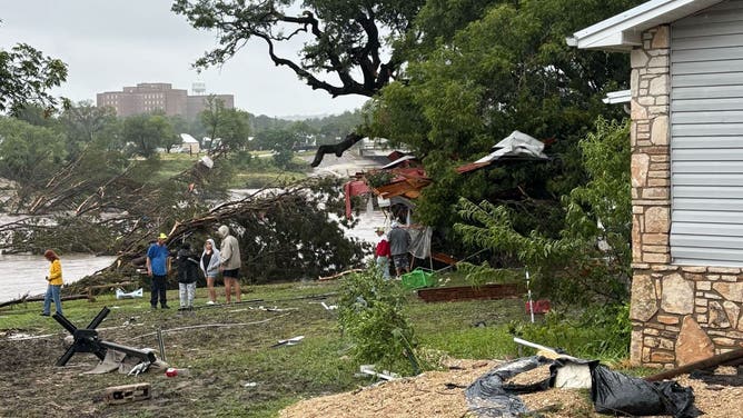 Flood damage in Kerrville, Texas.
