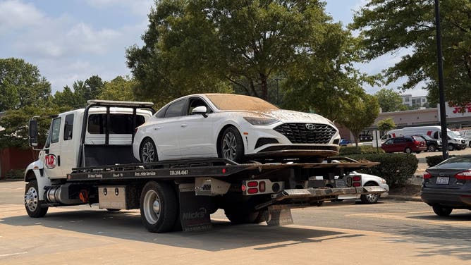 Flood damage in Chapel Hill, North Carolina, on Wednesday.