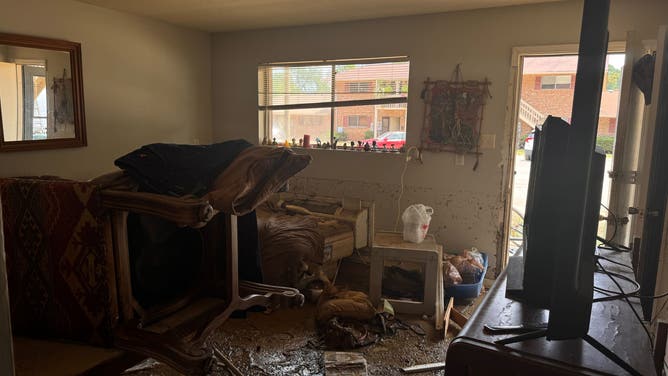 Flood damage in Chapel Hill, North Carolina, on Wednesday.