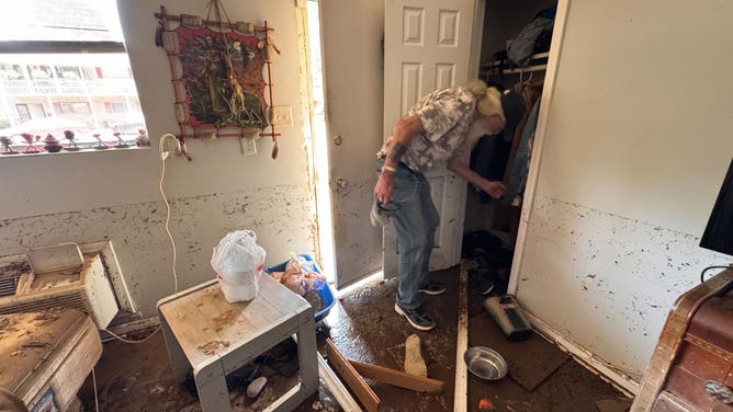 Flood damage in Chapel Hill, North Carolina, on Wednesday.