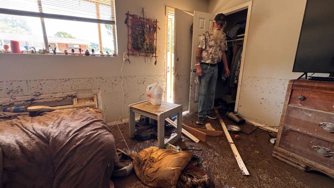 Flood damage in Chapel Hill, North Carolina, on Wednesday.