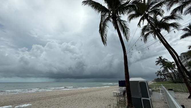 Stormy skies hover implicit    the beaches successful  Naples, Florida connected  July 3, 2025.