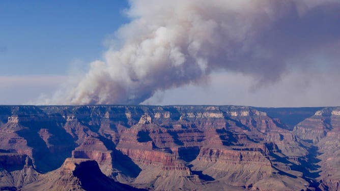 Dragon Bravo Fire burns in Grand Canyon National Park.