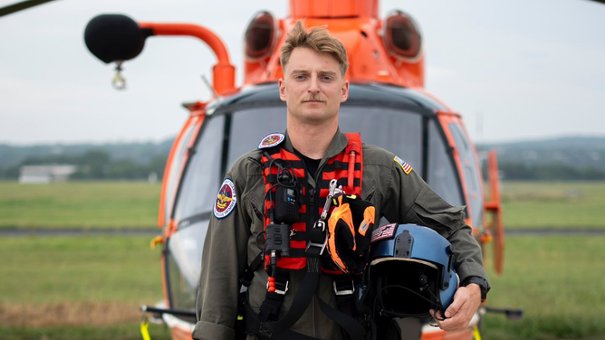 U.S. Coast Guard rescue swimmer Scott Ruskan.