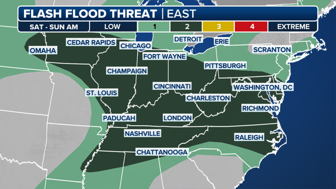 Saturday fall flood outlook