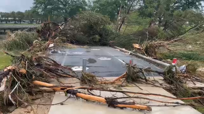 Storm damage in Kerrville, TX.