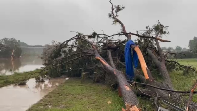Storm damage in Kerrville, TX.