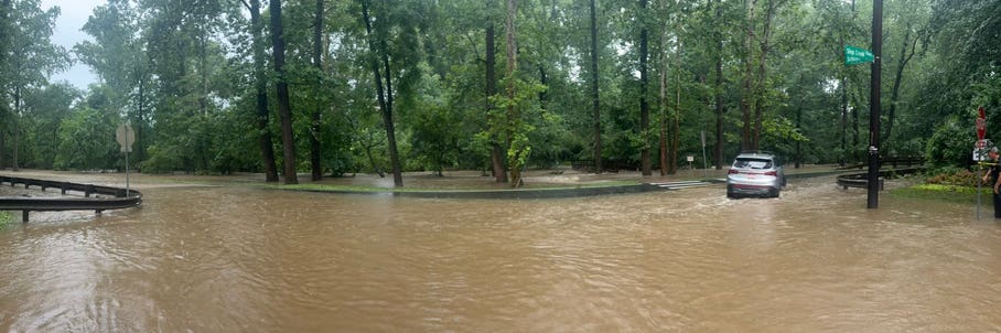 Flash Flood Emergency issued outside nation’s capital after heavy rainfall triggers water rescues