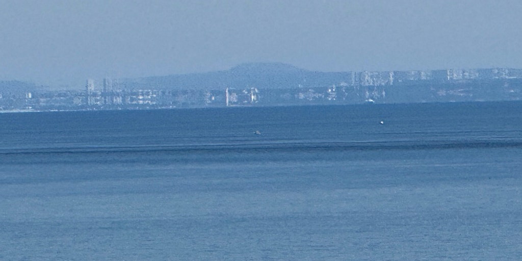 Canadian skyline appears scrambled due to spooky mirage