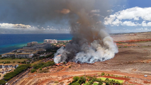 See it: Drone video shows birds-eye view of Hawaii wildfire that shut down Maui highway