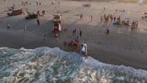 Drone video shows dramatic rescues from deadly rip current along New Jersey beach