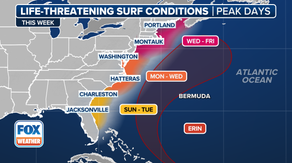 US East Coast to experience deadly rip currents, massive waves as Hurricane Erin moves through Atlantic